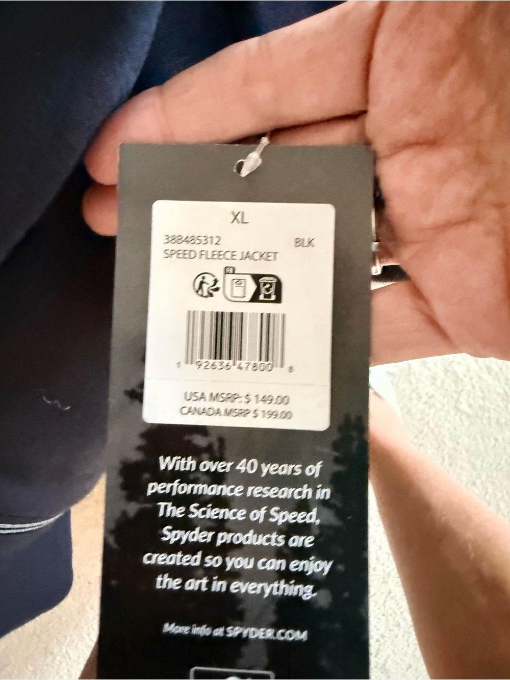 Spyder Womens Speed Full Zip Fleece Jacket. Size XL NWT - Picture 4 of 6